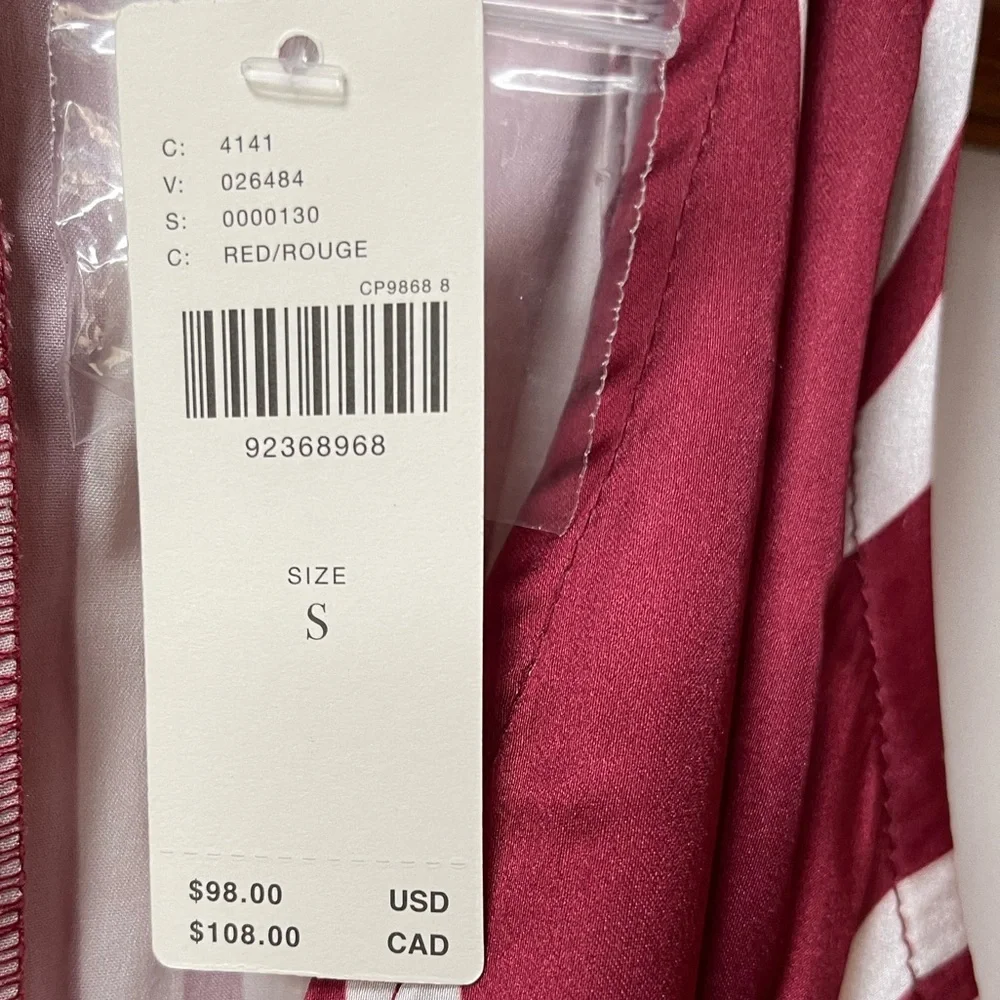 Anthropologie NWT beautiful silky striped pajama romper, tie belt, Sz XS or Sm - Picture 3 of 12